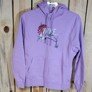 Nike Womens Purple Rose And Thorn Hoodie Size M NWOT